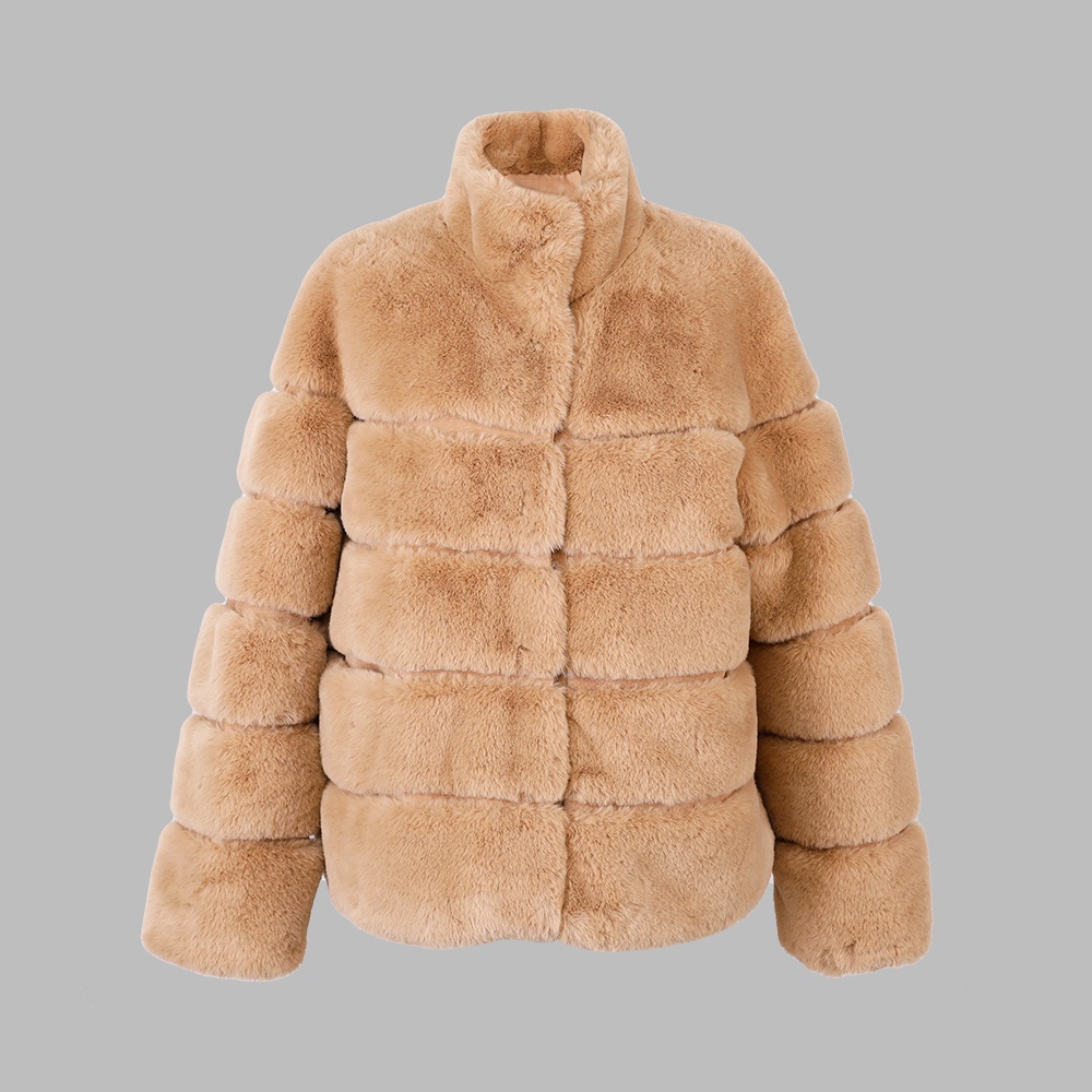 人造毛女式上衣