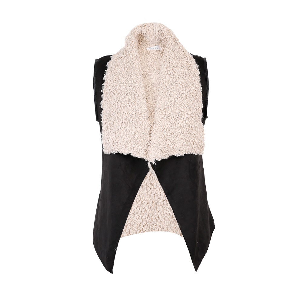 人造毛復合麂皮絨背心