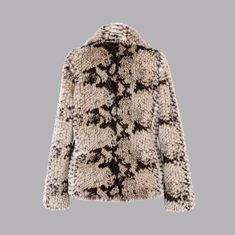 人造毛翻領上衣