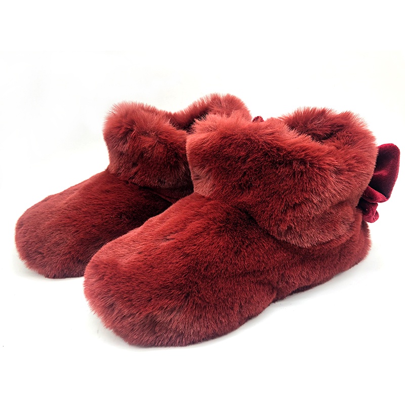 女士人造毛靴子拖鞋