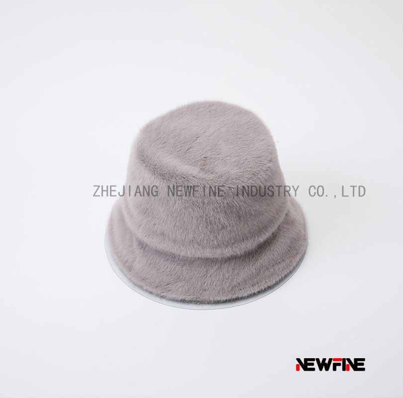 經典仿皮草盆帽漁夫帽遮陽帽