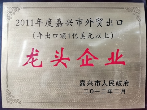 2011年度嘉興市外貿出口龍頭企業(yè)